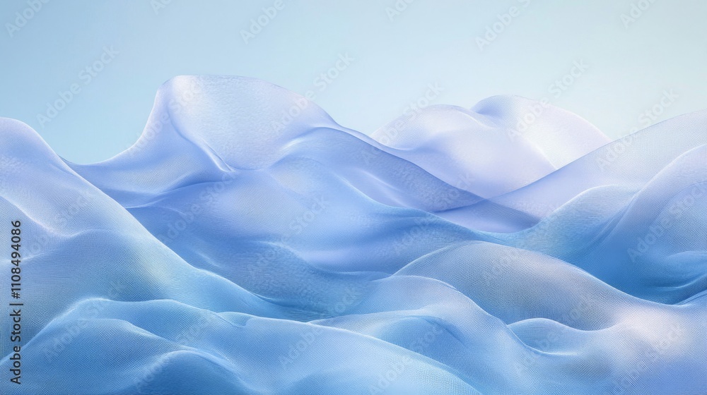 Obraz premium Abstract Blue Fabric Waves