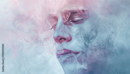 A watercolor background with soft pastel colors blending together to create an elegant, dreamy atmosphere