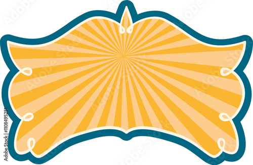 Vector : Vintage Retro Banner label Cinema Light Board Movie Billboard Decorative Element