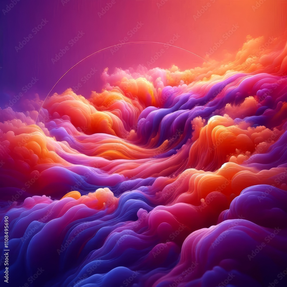 Fototapeta premium orange and blue smoke background