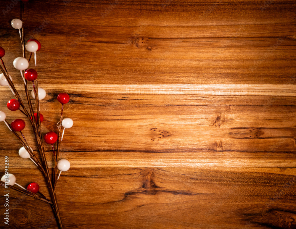 Christmas wooden backdrop with holiday accent Christmas wooden backdrop with holiday accent