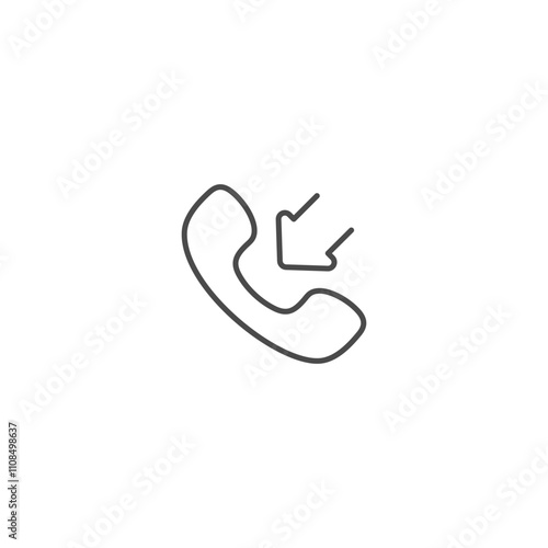 Incoming call icon template vector illustration