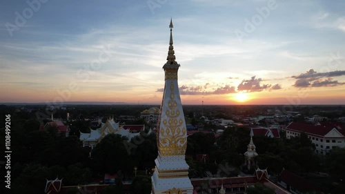 sunset over the city