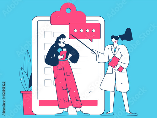 Medical characters fighting the epidemic flat vector concept operation hand drawn illustration
