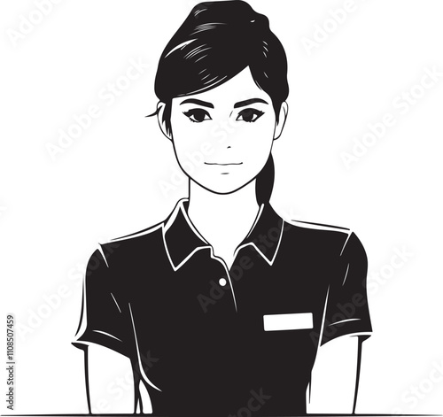 illustration of a receptionist