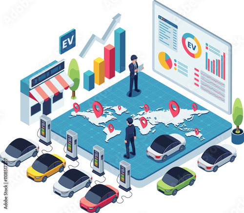 Isometric Global Electric Vehicle Market Growth Analysis