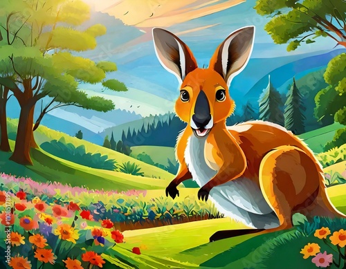 Fun kangaroo photo