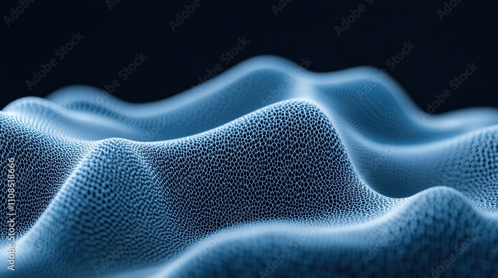 Abstract Blue Cellular Wave Pattern Design Abstract Blue Cellular Wave Pattern Design