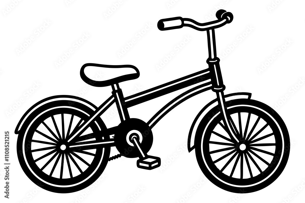 Fototapeta premium baby cycle with silhouette white background vector illustration