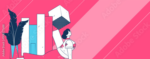 Practicing yoga, physical and mental health, flat vector character concept, operation hand drawn illustration
