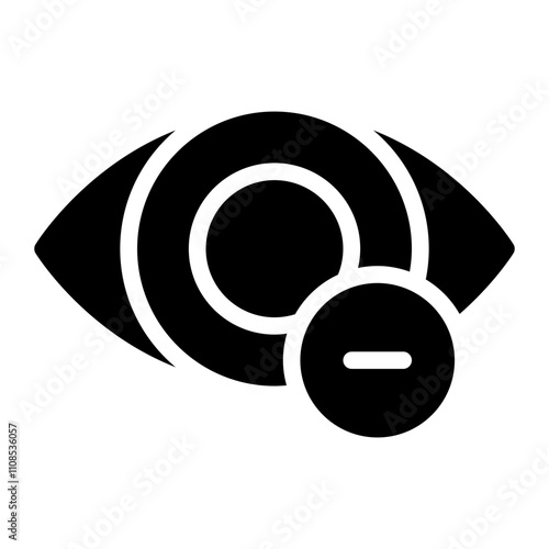 myopia glyph icon