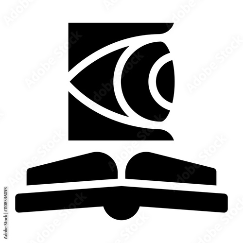 opthalmologist book glyph icon