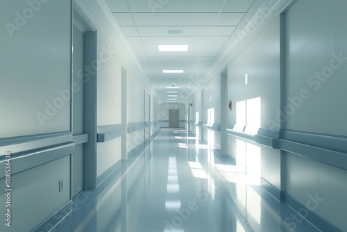 Clean backdrop in a rehabilitation center suitable for overlaying text.