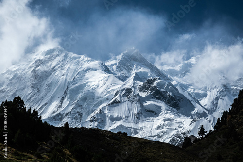 Incredible views of Rakaposhi and the Minapin Glacier from Rakaposhi Base Camp, Minapin, Nagar, Baltistan, Pakistan photo