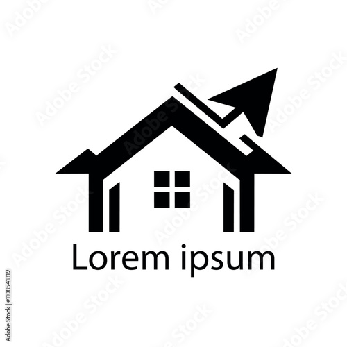 Home leaf logo design template