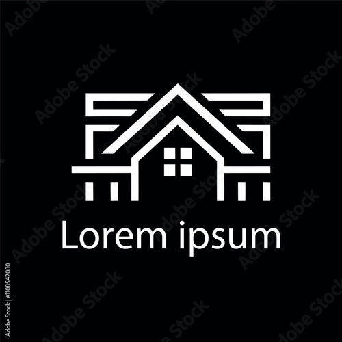 Home leaf logo design template