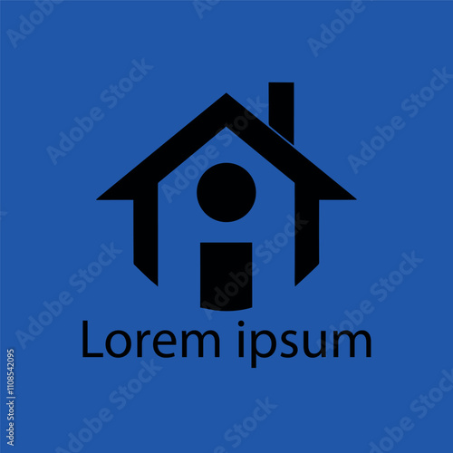 Home leaf logo design template