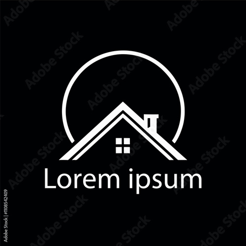 Home leaf logo design template