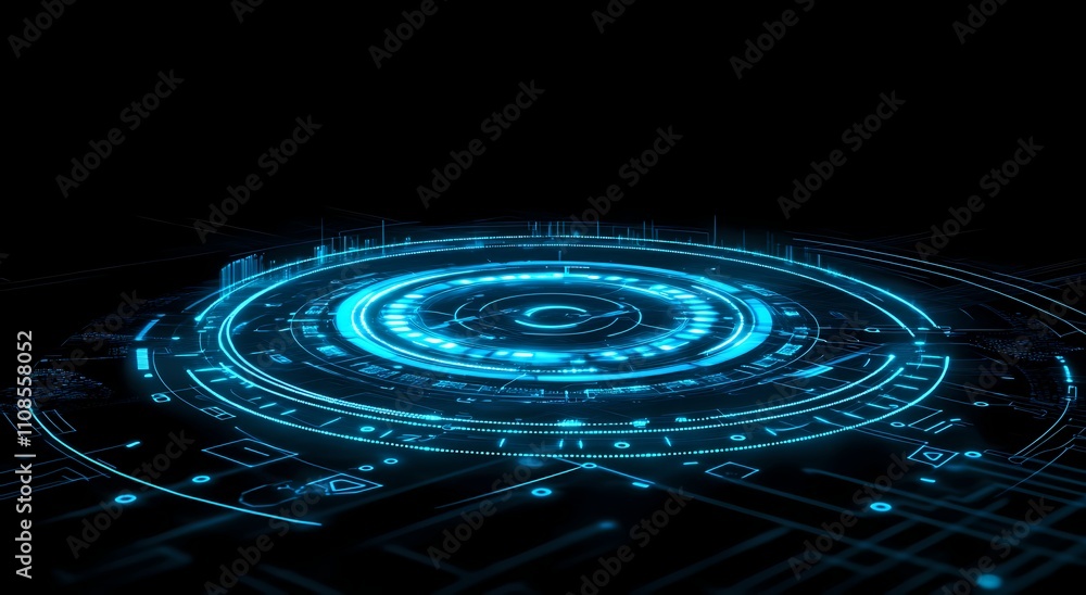 Obraz premium Blue background with circles