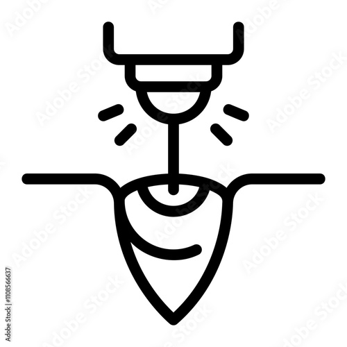 laser surgery line icon
