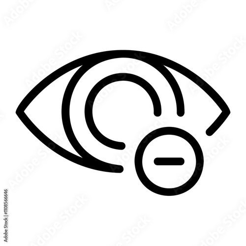 myopia line icon