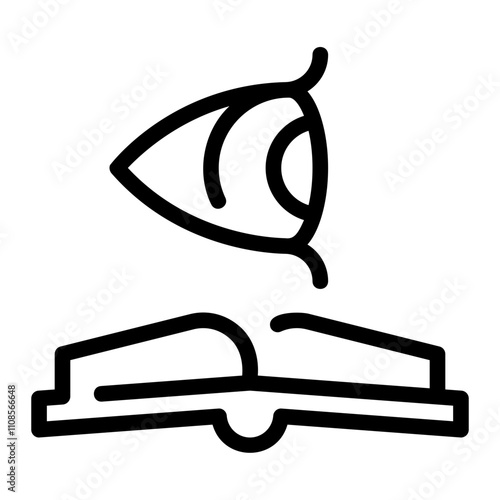 opthalmologist book line icon