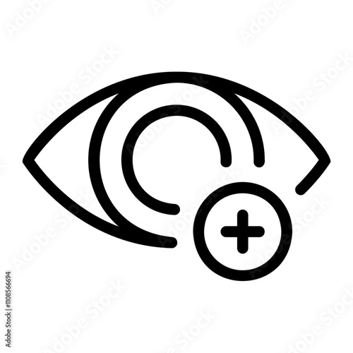 presbyopia line icon