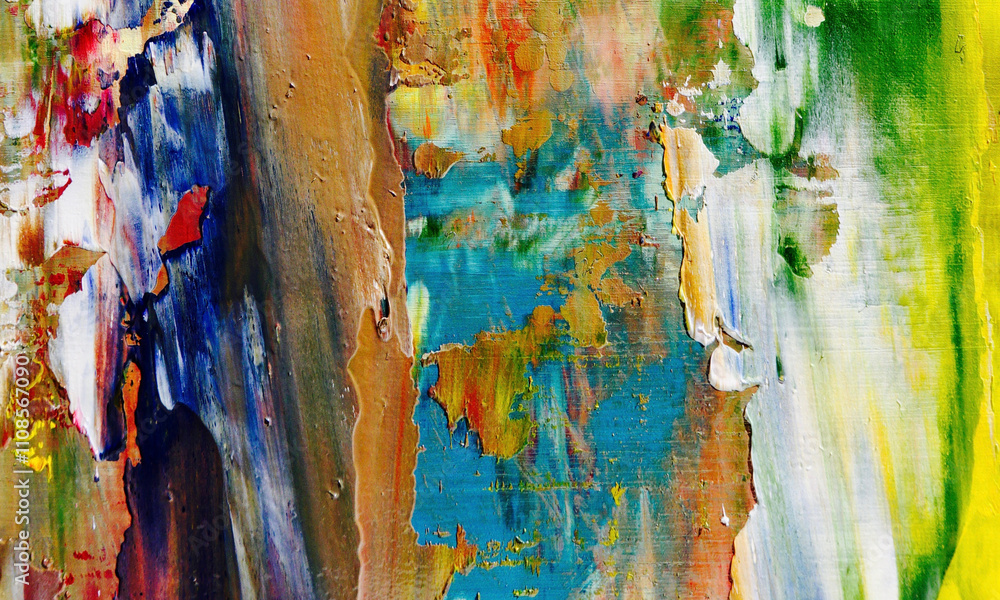 Fototapeta premium Abstract art background . Hand painting artwork on canvas .