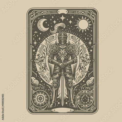 knight ouija playing card tattoo for collectors