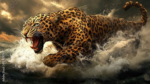 The mighty leopard: a symbol of power in Daniel's prophecy. 