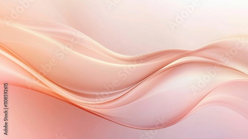 Abstract Peach and Rose Gold Swirling Waves Background Elegant, Smooth, and Soft Texture for Design