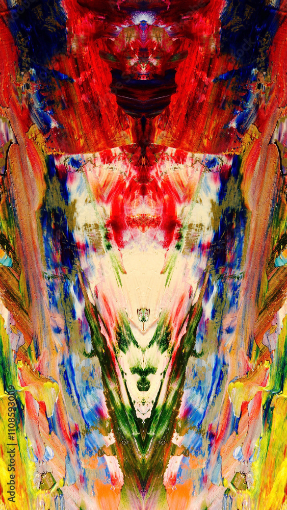 Fototapeta premium Abstract art background . Hand painting artwork on canvas .