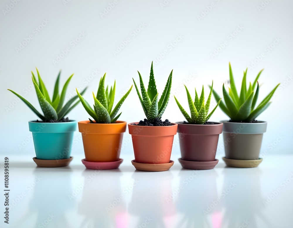 Aloe vera plant in a pot isolated on white background Aloe vera plant in a pot isolated on white background
