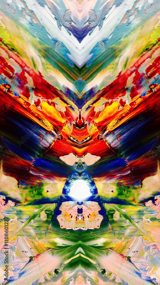Fototapeta premium Abstract art background . Hand painting artwork on canvas .
