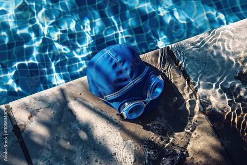 Advanced Swim Cap with Goggles photo