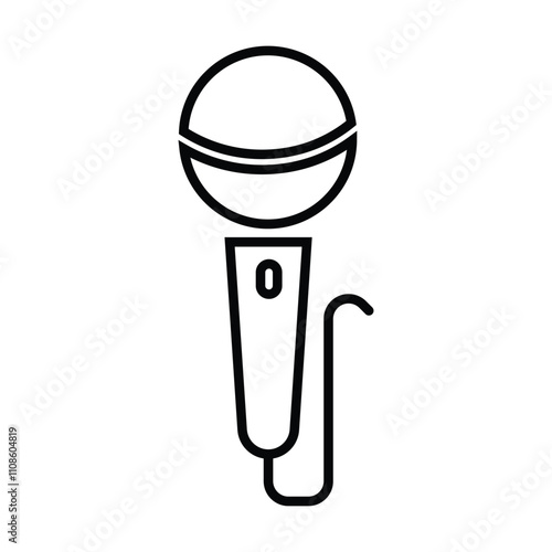 Microphone icon. Karaoke icon vector on white background