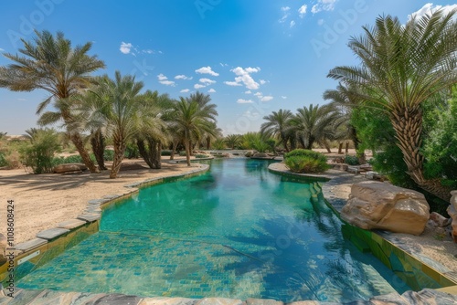 Wallpaper Mural Green Oasis Amidst the Desert Expanse Torontodigital.ca