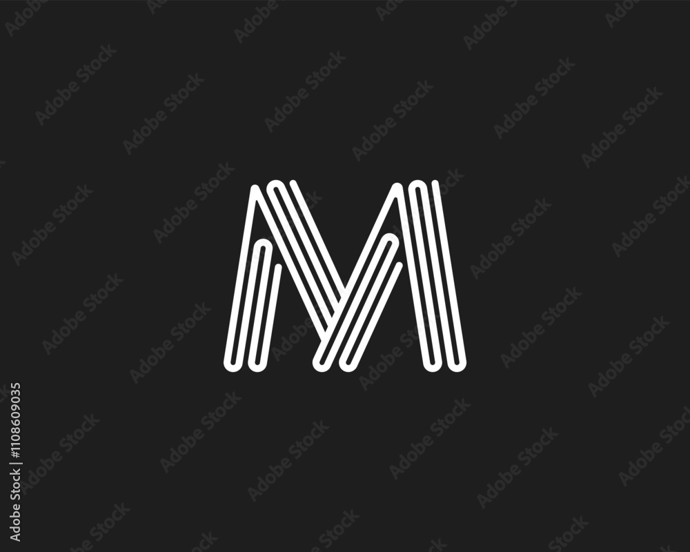 Obraz premium creative letter M logo design template