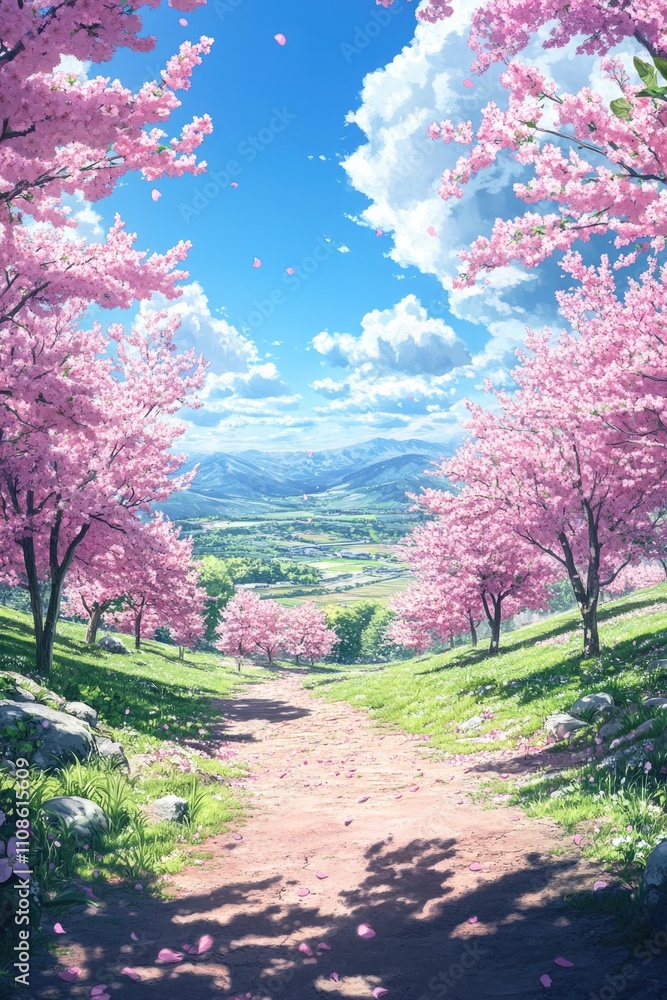 Fototapeta premium Pink Roadside Flowers