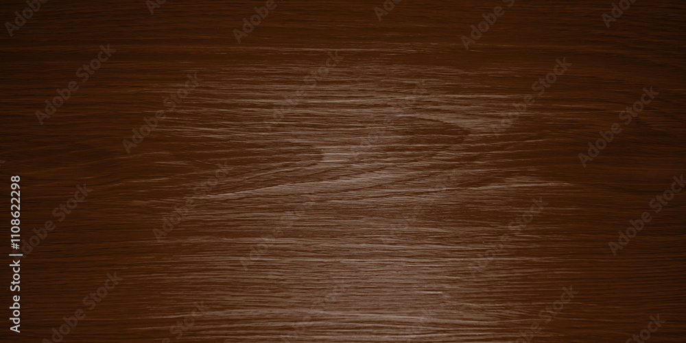 Naklejka premium Artificial wood surface, natural imitation pattern, horizontal banner, dark red oak, no people and no shadows, seamless