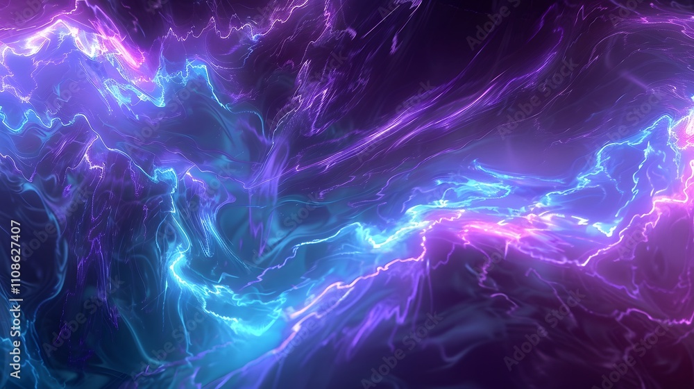 Abstract Purple And Blue Light Energy Flow Abstract Purple And Blue Light Energy Flow