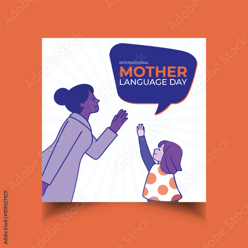 International Mother Language Day social media post template