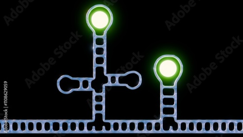 Wallpaper Mural Aptamers are designed to bind to the target analyte. A fluorophore, a molecule that emits light when excited, is attached to the aptamer; 3d rendering. Torontodigital.ca