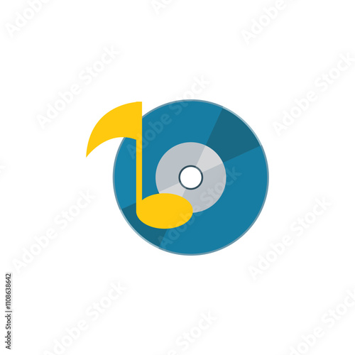 Cd player icon, CD Vector Icon with white background.