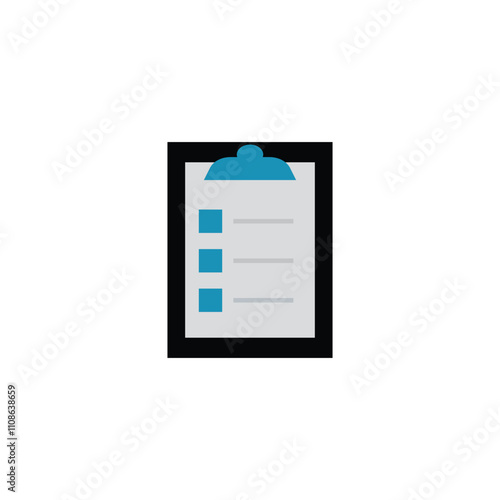 Checklist Colorful Icon on white background.