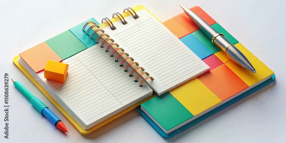 Minimalist Agenda Set Illustration - White Background Minimalist Agenda Set Illustration - White Background