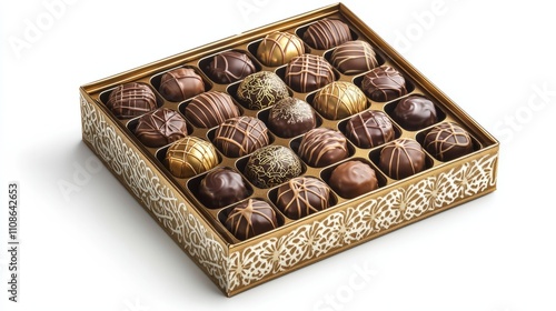 Dubai-Themed Chocolate Box with Arabic Calligraphy