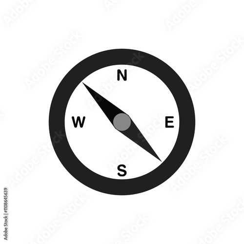 Free Download Compass Sign Icon Vector Illustration Flat Vector - GFXLoad