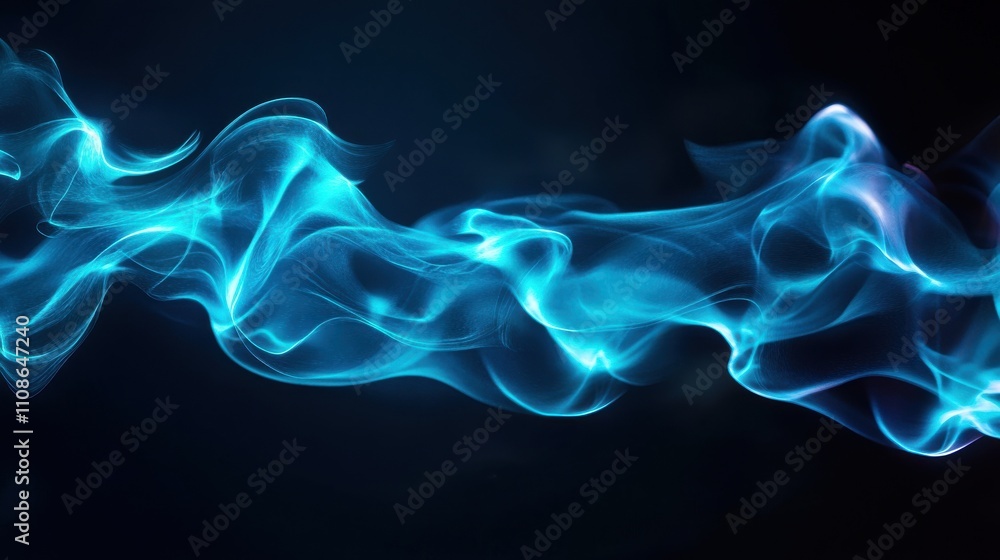 Fototapeta premium Mystical Swirling Smoke Against Dark Background