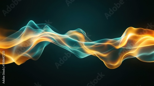 Swirling Smoky Mist Against Dark Background